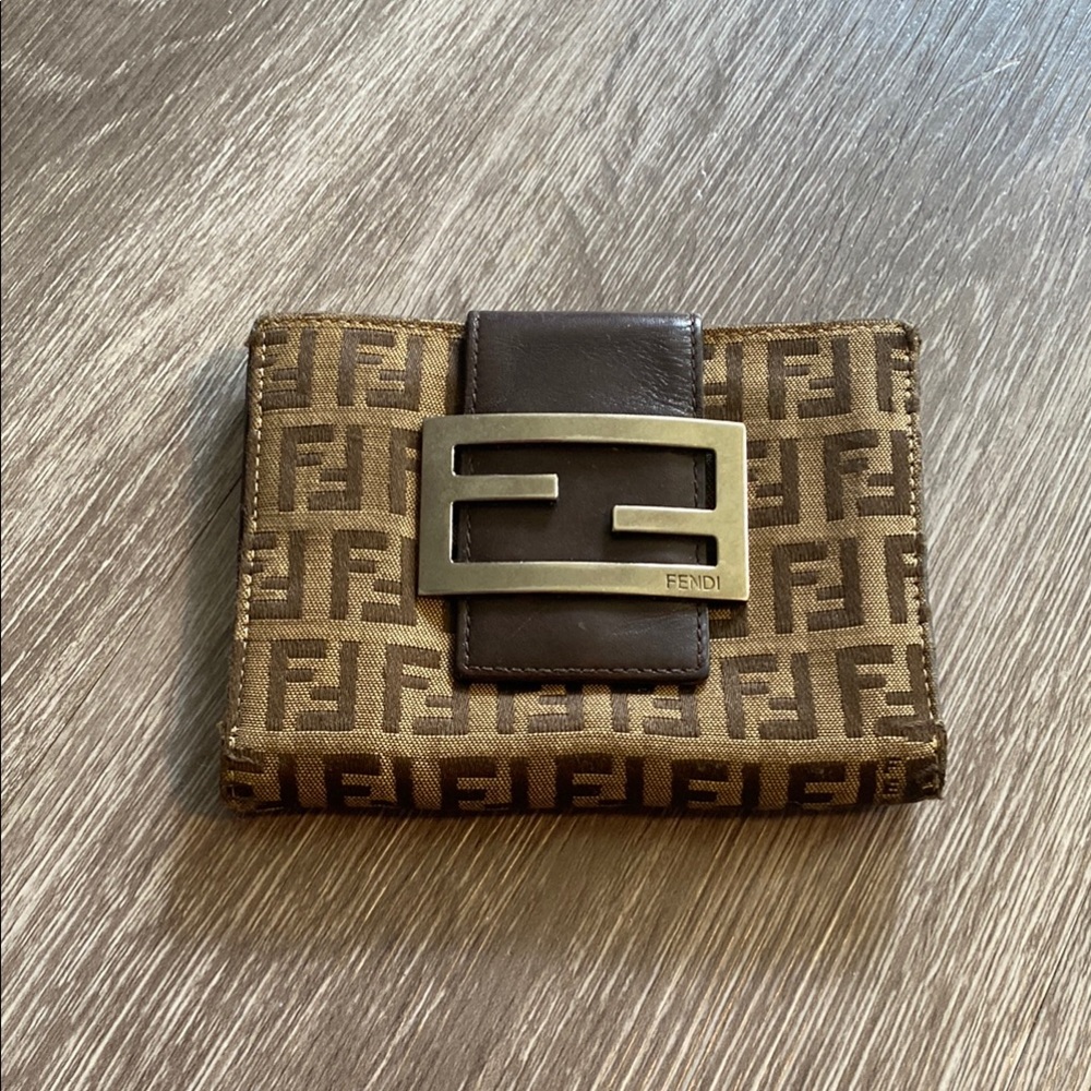 Fendi Brown Zucca Monogram Vintage Wallet